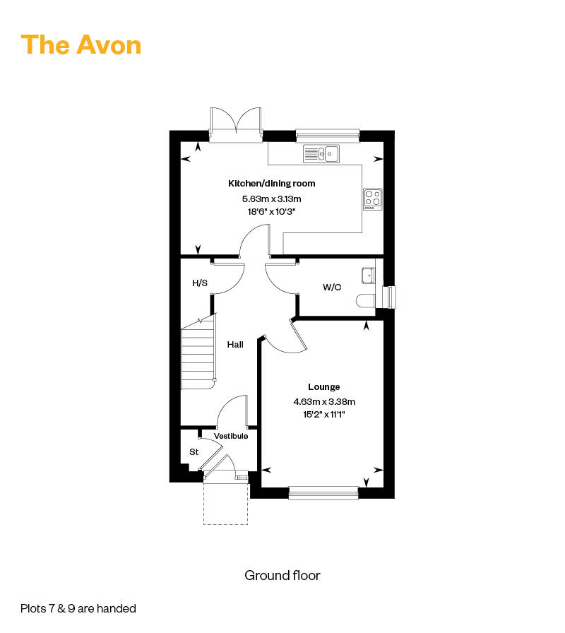The Avon ground floor floorplan