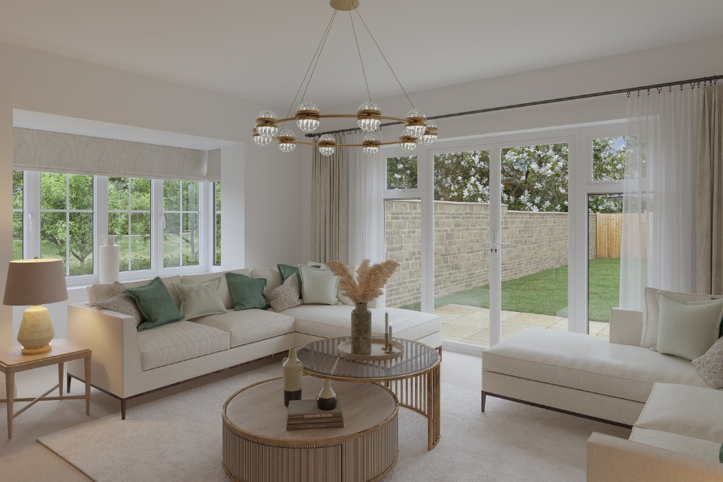 Computer generated image of the 5 bedroom Yew sitting room at Cala's Purton development close to Swindon
