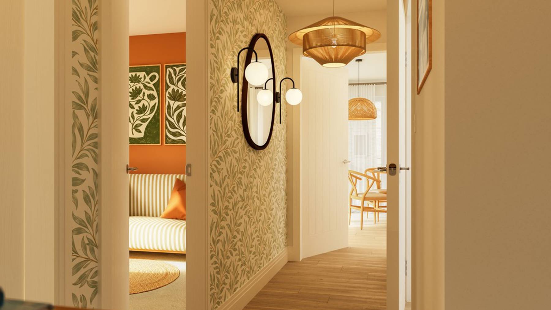 Hale Apartment Hallway CGI Waterbeach, Cambridge