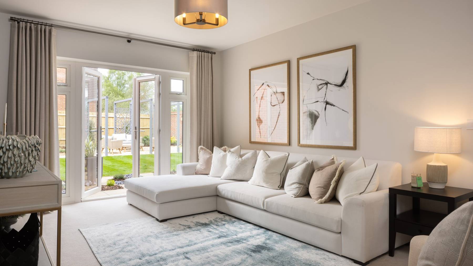 Living room of house for sale at Worting Park. New homes for sale in Basingstoke