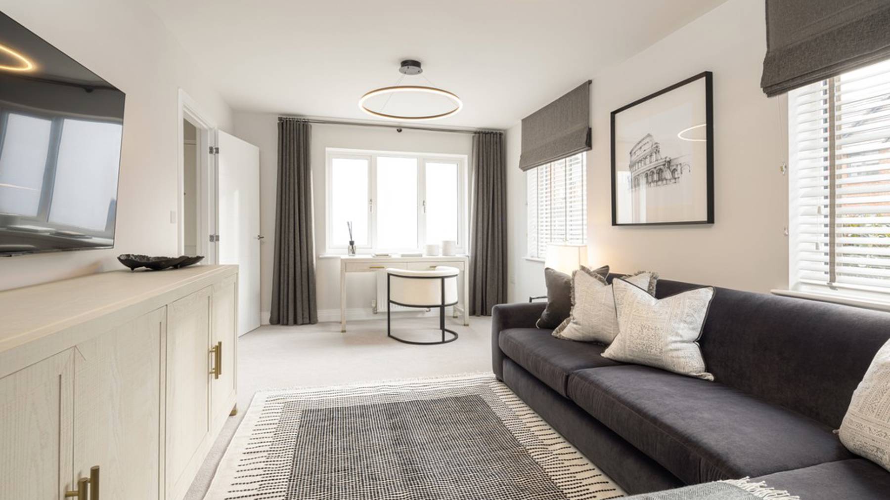 Living room of house for sale at Worting Park. New homes for sale in Basingstoke