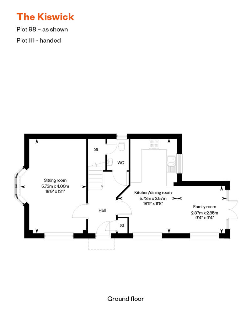 The Kiswick GF ASHP Floor Plan