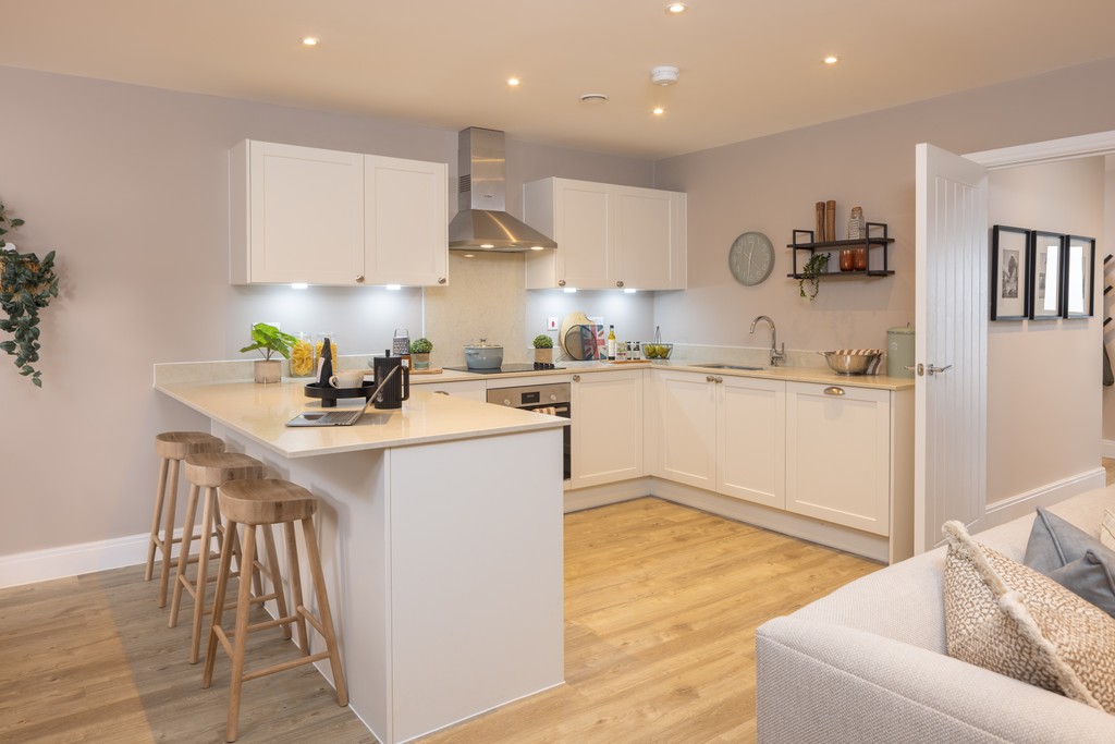 Bowke House ground floor show apartment | kitchen living