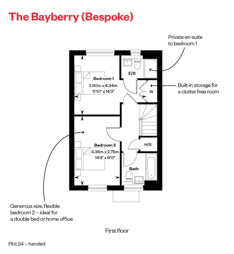 Bayberry FF Annotated Floor Plan Ingatestone Grove, Essex