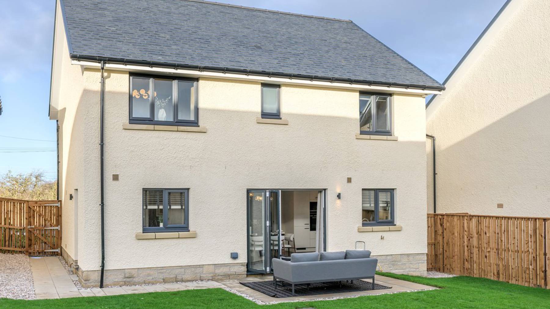 4 bedroom showhome | contemporary detached home with landscaped back garden