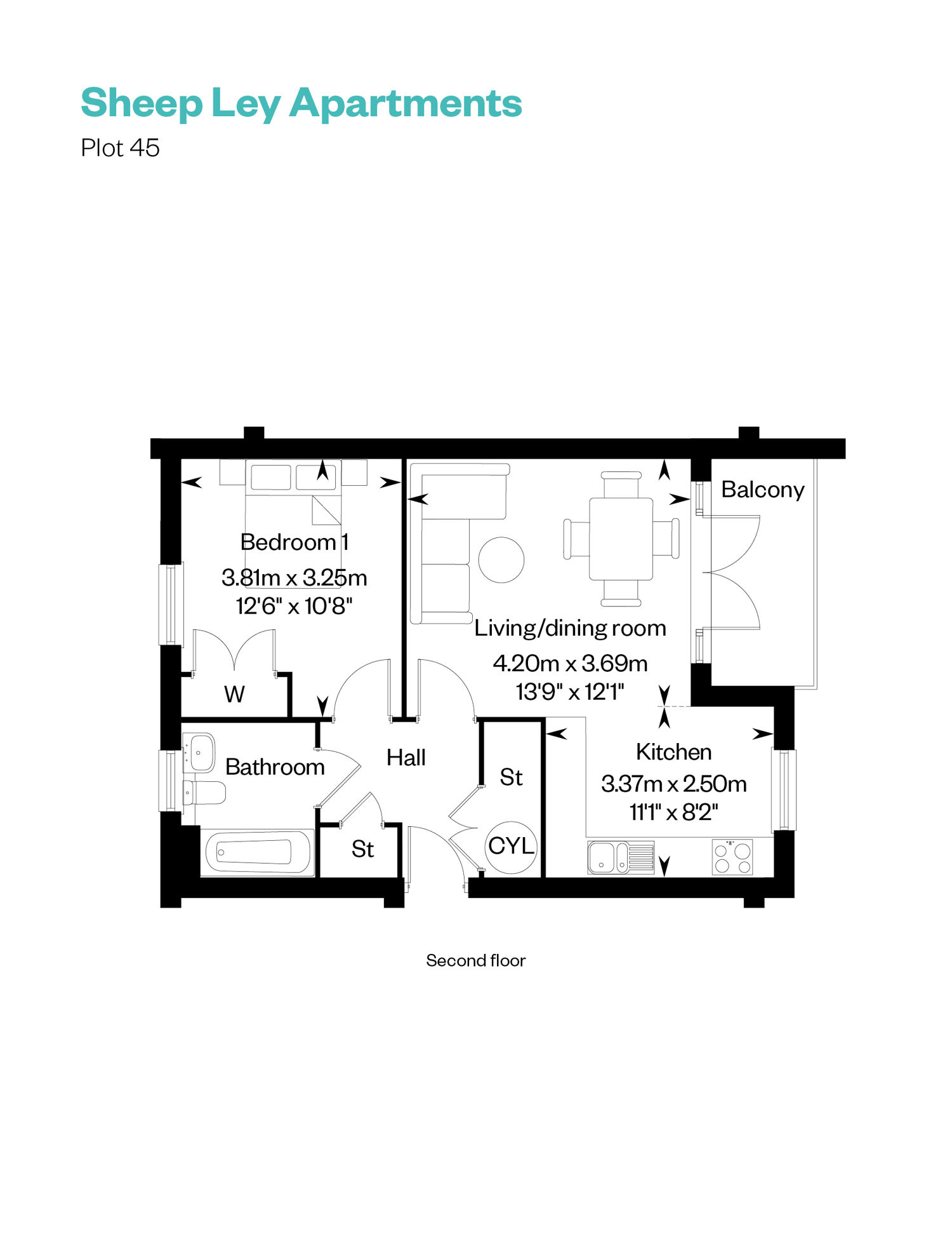 Plot 45 Sheep Ley Apartments