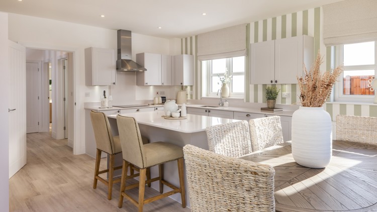 The Rowan, Langmead Place kitchen with an island