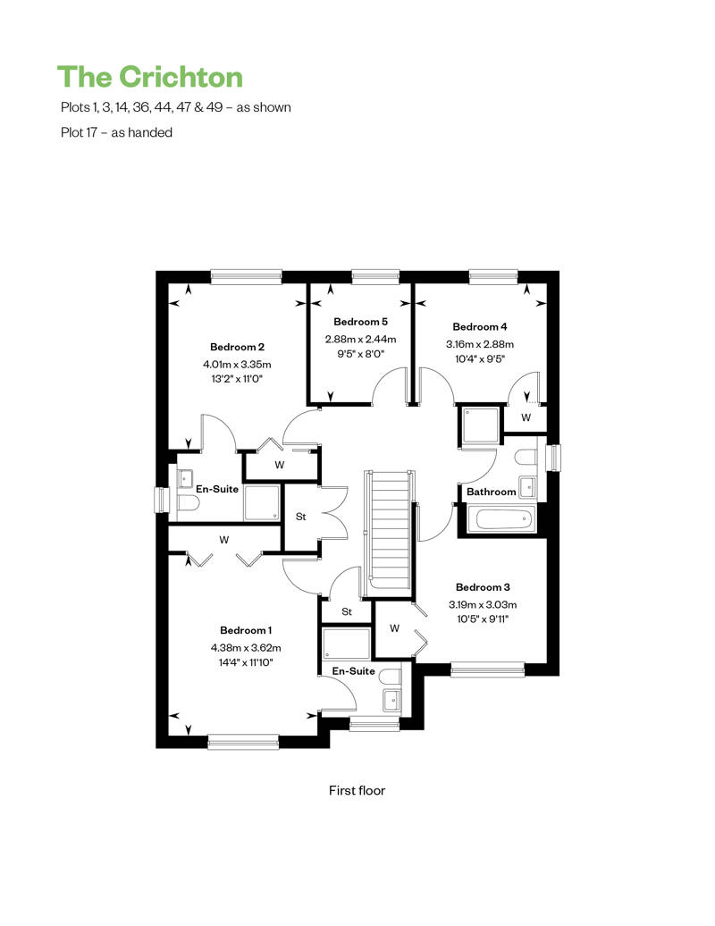 Crichton first floor floorplans 