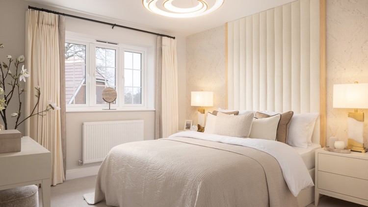 Bedroom of house for sale at Worting Park. New homes for sale in Basingstoke