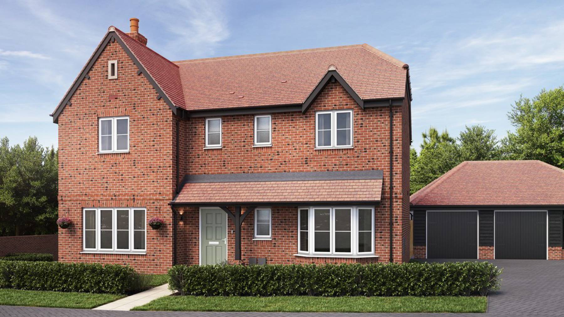 Computer Generated Image of house for sale at Worting Park. New homes for sale in Basingstoke