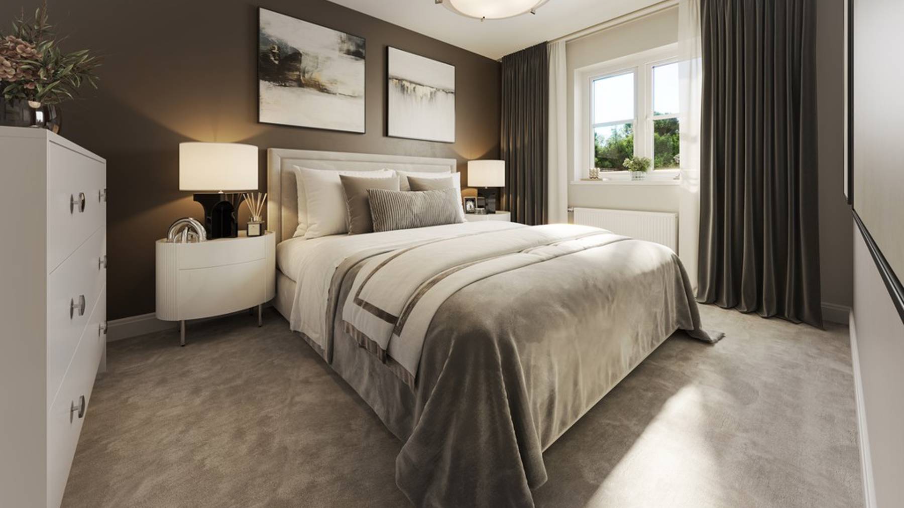 The Guelder Apartment Internal CGI P5,8 Bed 2 At Ingatestone Grove, Essex