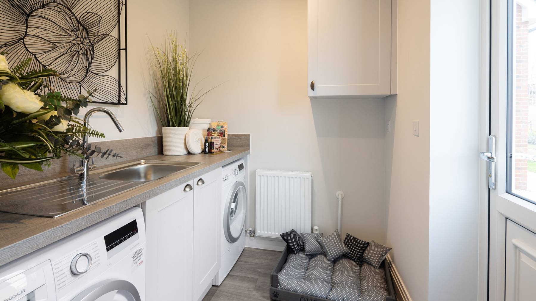 Utility room of house for sale at Worting Park. New homes for sale in Basingstoke