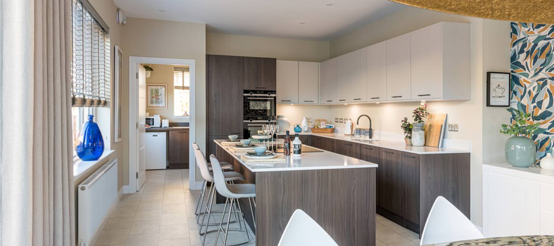 Open Plan Kitchen Lowther Inchcolm Green (2)