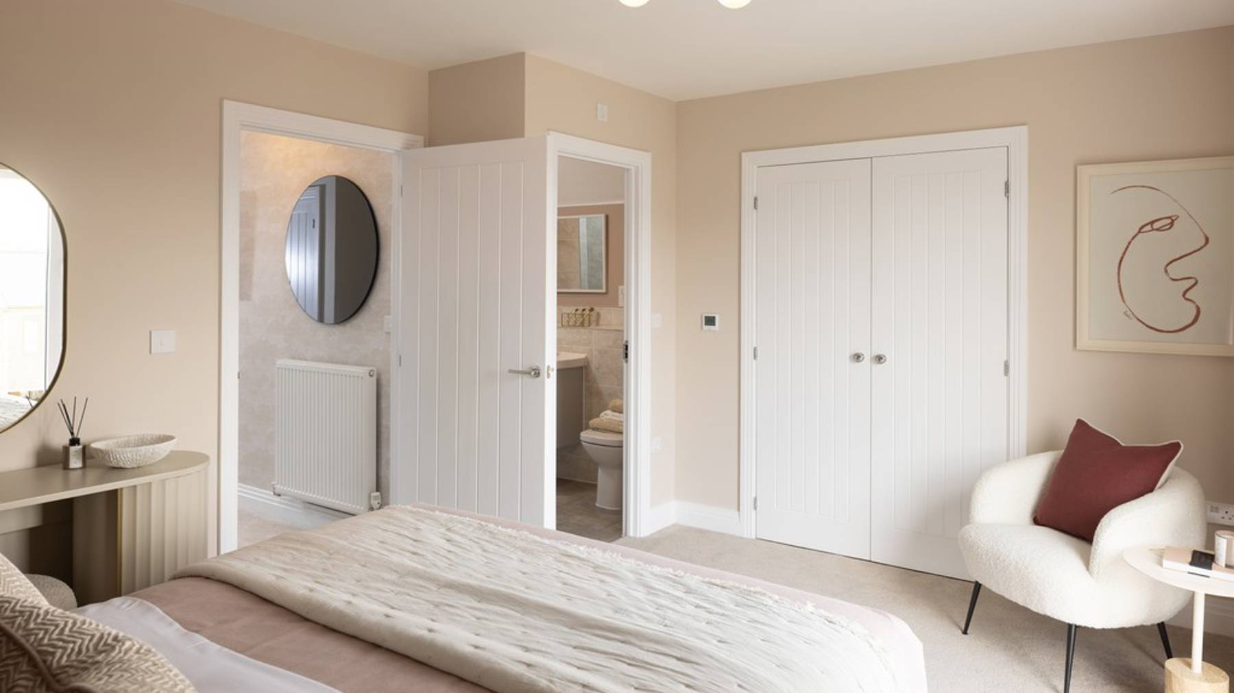 The Gloster bedroom1 Built-In Wardrobe & Ensuite Cala At Waterbeach, Cambridgeshire