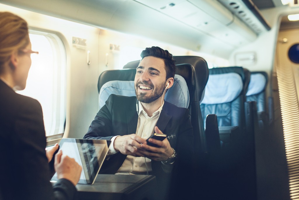 Happy Train Passenger Image