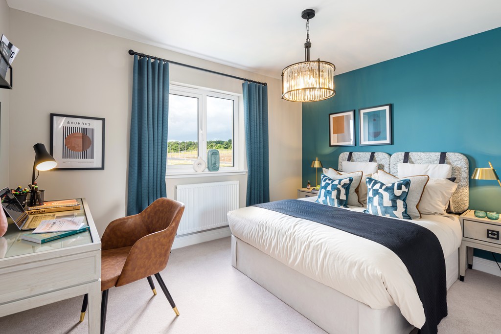 4 bedroom showhome | Light-filled generous bedroom with fitted wardrobes as standard 