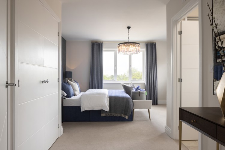 Bedroom of house for sale at Worting Park. New homes for sale in Basingstoke