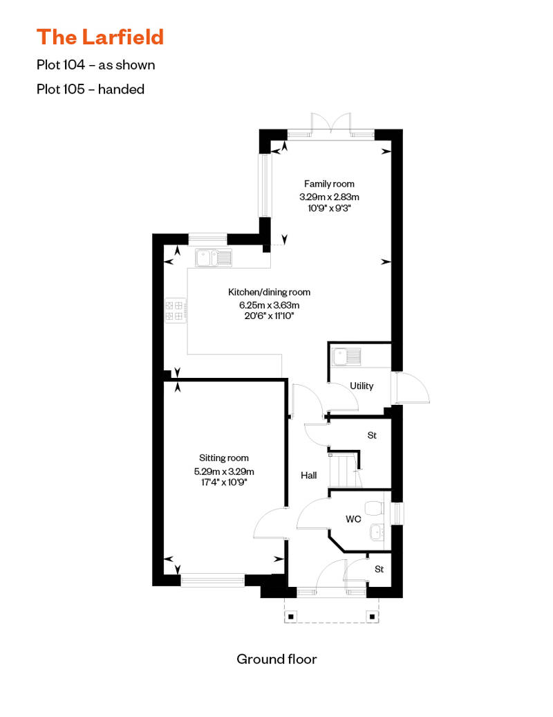 The Larfield GF ASHP Floor Plan