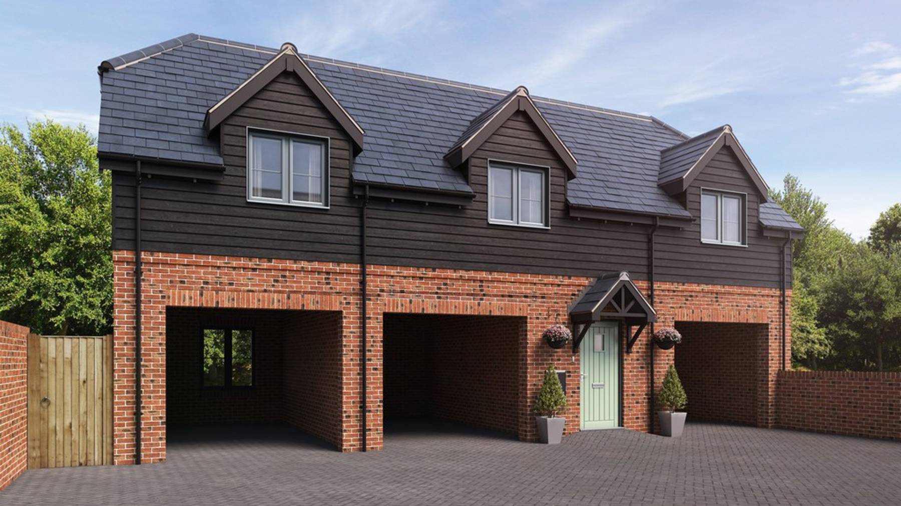 Computer Generated Image of house for sale at Worting Park. New homes for sale in Basingstoke