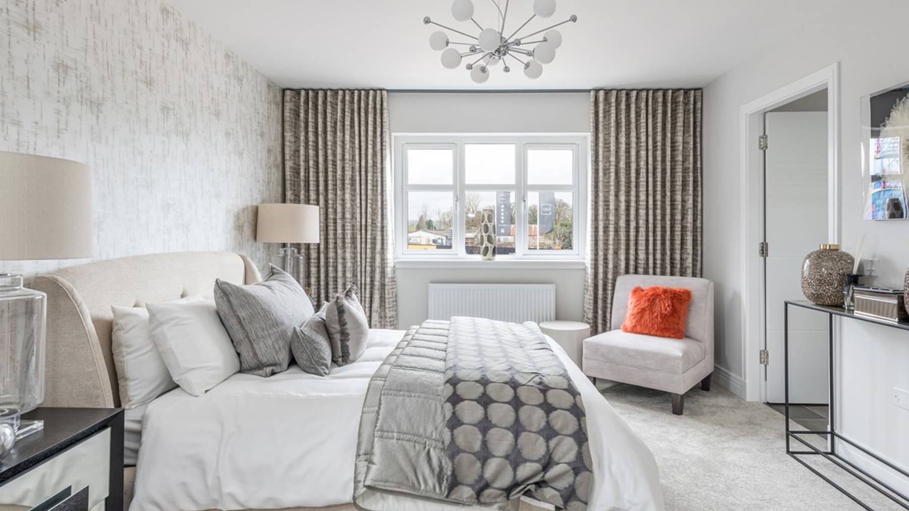 Master bedroom with ensuite and built in wardrobes 