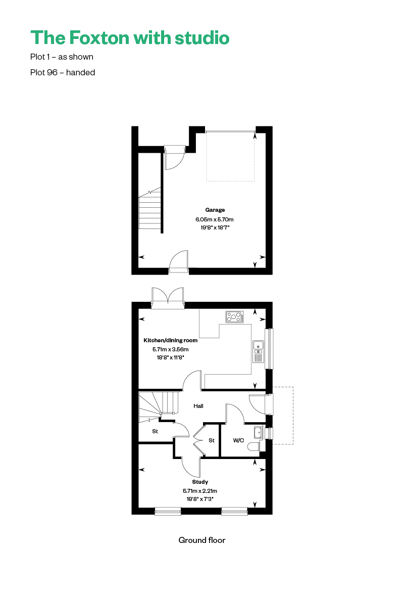The Foxton With Studio GF & garage Netherhall Gardens, Cambridge