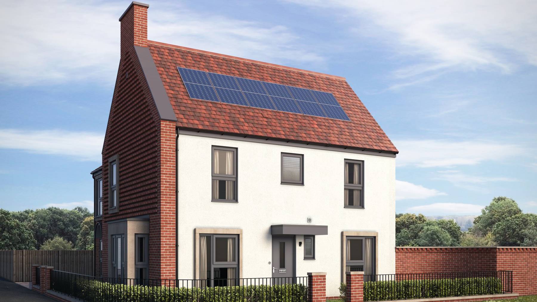 Computer Generated Image of The Chestnut. Houses for sale in Wimborne