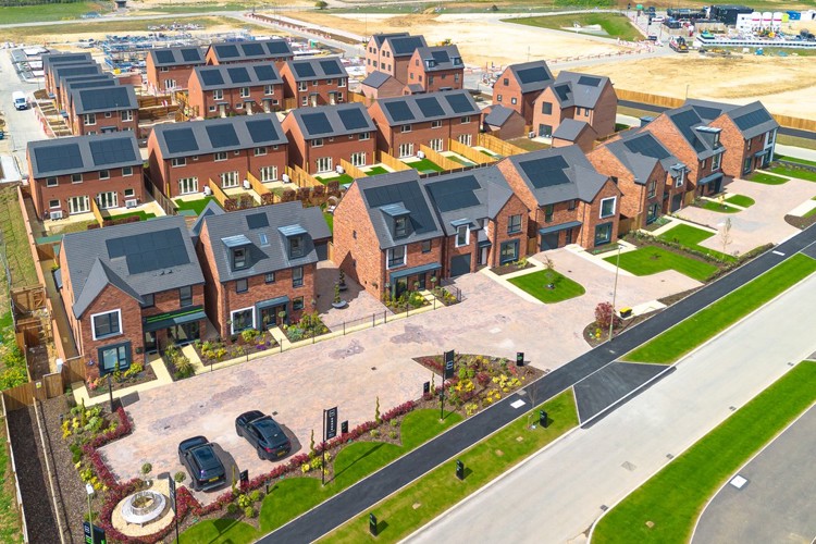 Himley Village drone view