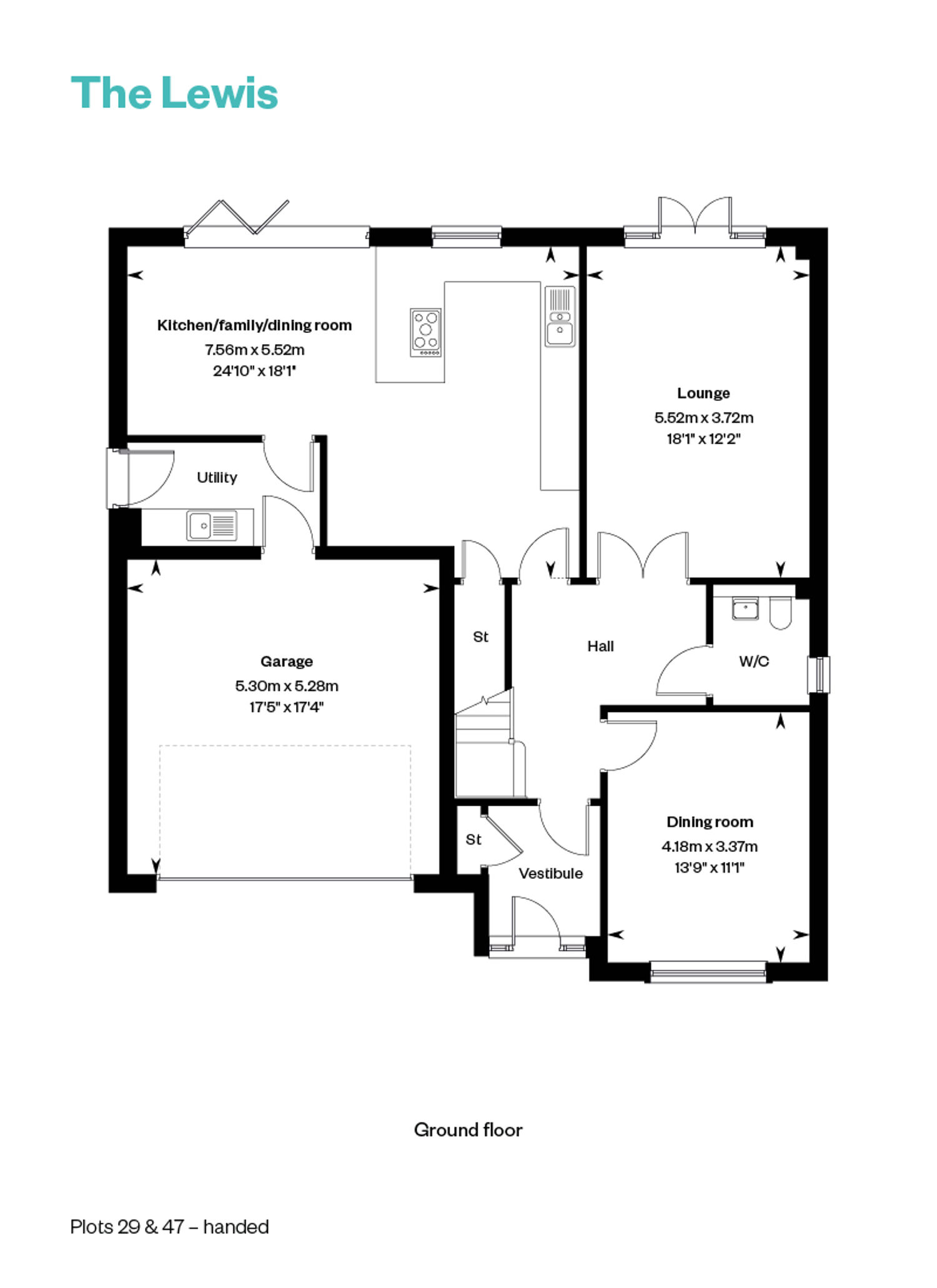 5958729 CALA WEST Aurs Meadows Web Floorplans 800X1200 The Lewis GF