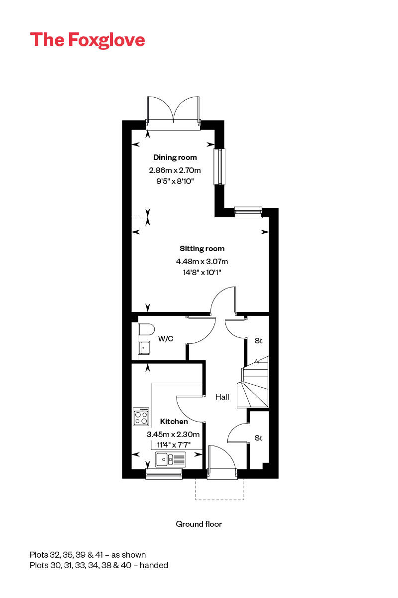 The Foxglove GF Floor Plan Ingatestone Grove, Essex