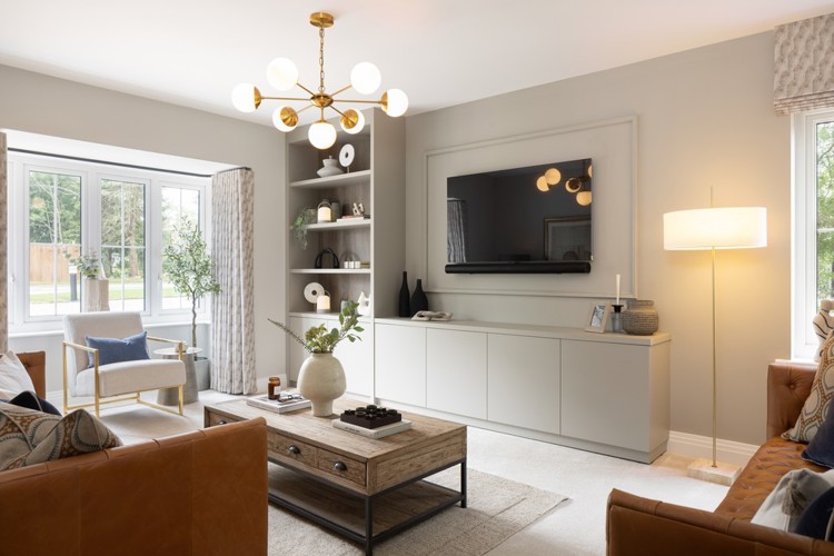 Whitethorn living room in our 5 bedroom houses for sale potters bar