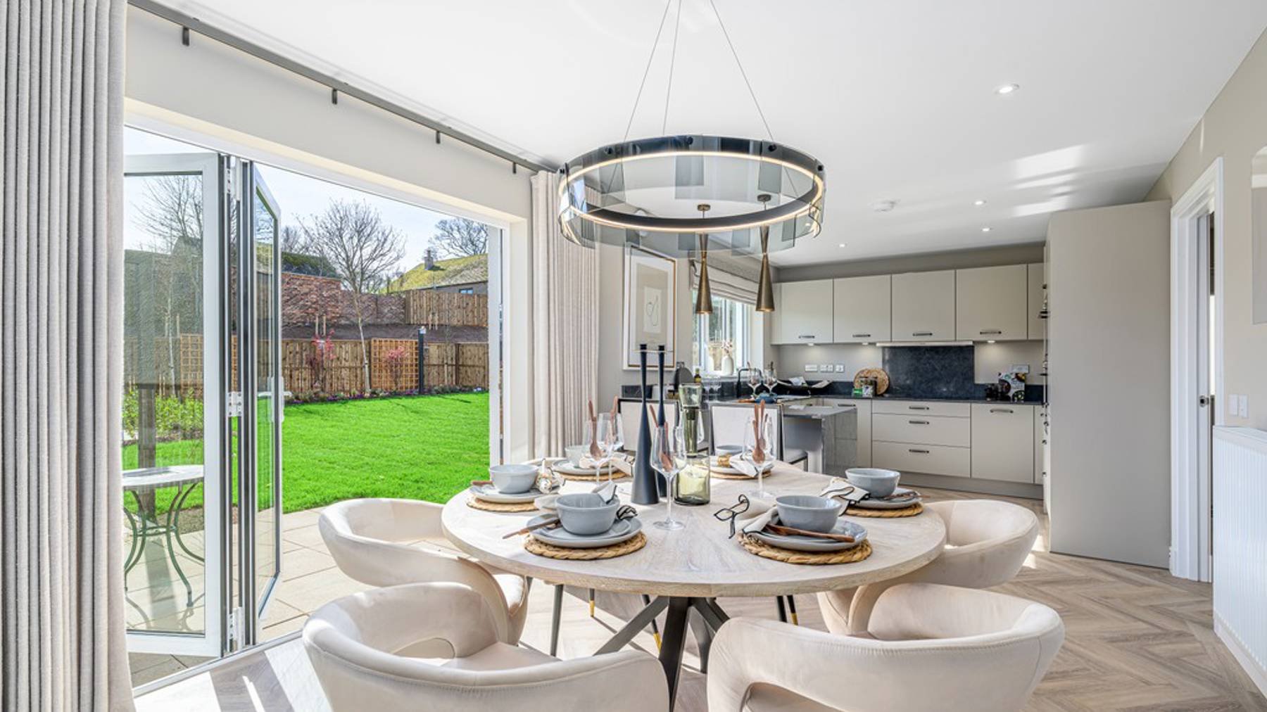 4 bedroom plus study showhome | bi-fold doors connecting to the rear garden