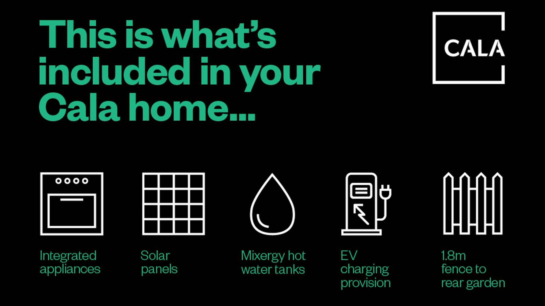 Here's what's included in your new Cala home