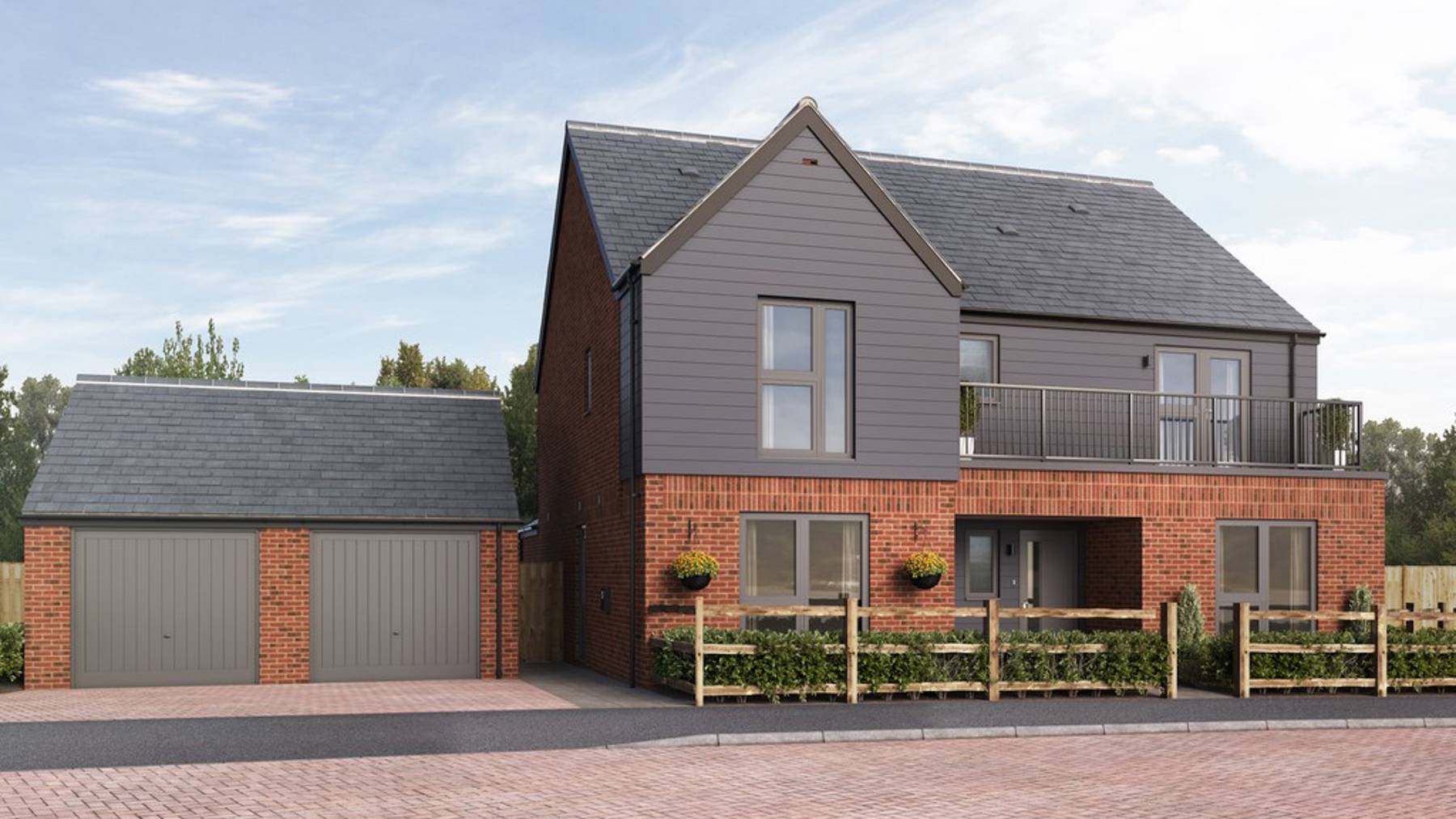 Computer Generated Image of houses for sale in Winchester