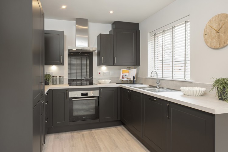 Kitchen of house for sale at Worting Park. New homes for sale in Basingstoke