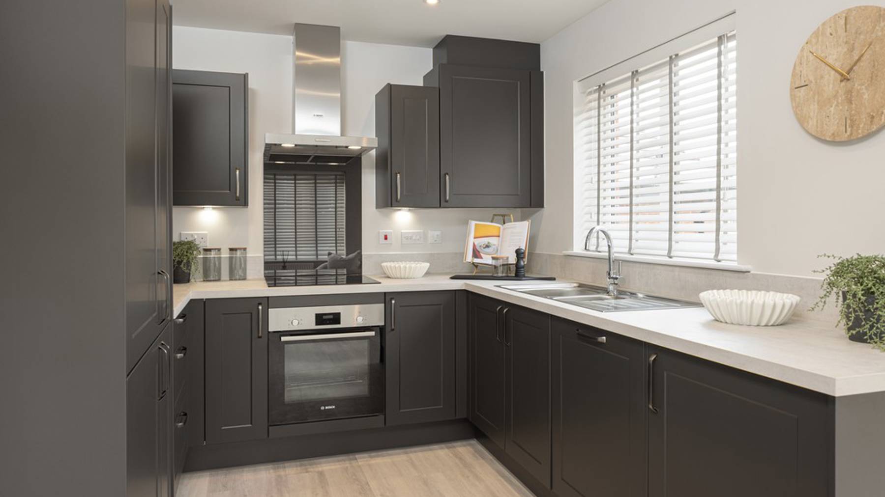 Kitchen of house for sale at Worting Park. New homes for sale in Basingstoke