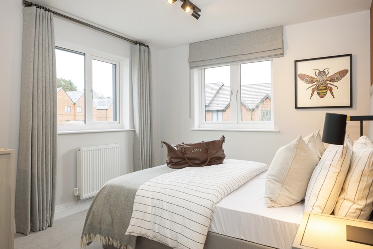 Bedroom of house for sale at Worting Park. New homes for sale in Basingstoke