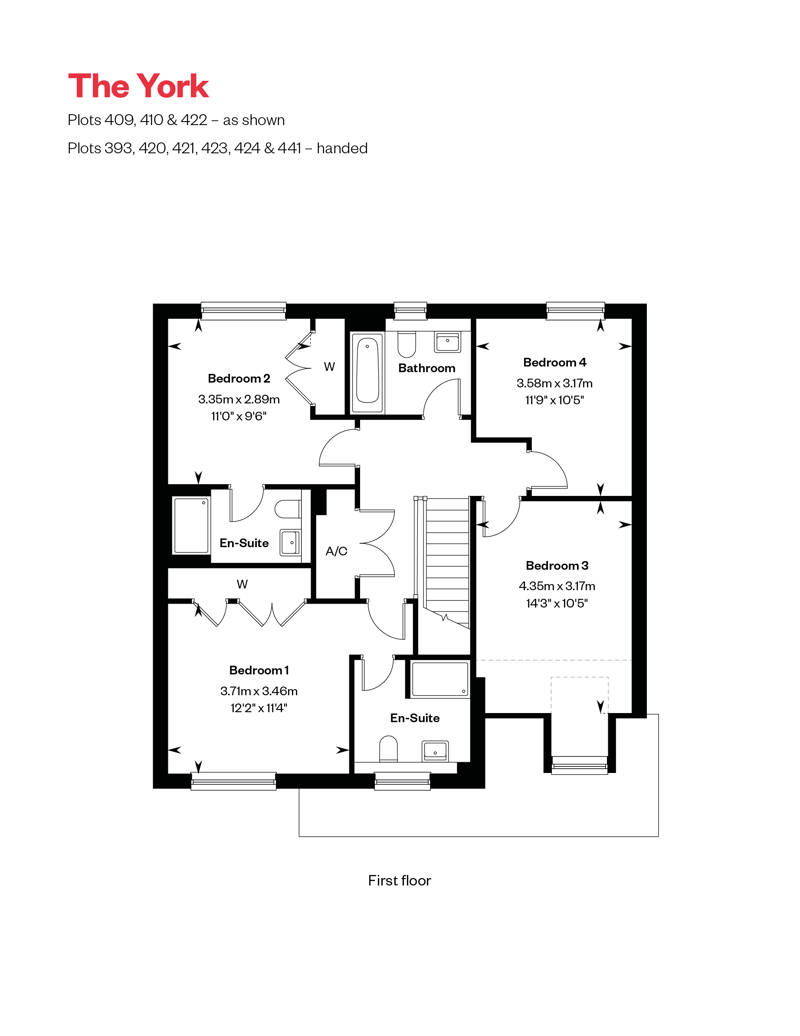York First Floor floorplan at Cross Trees Park, Shrivenham
