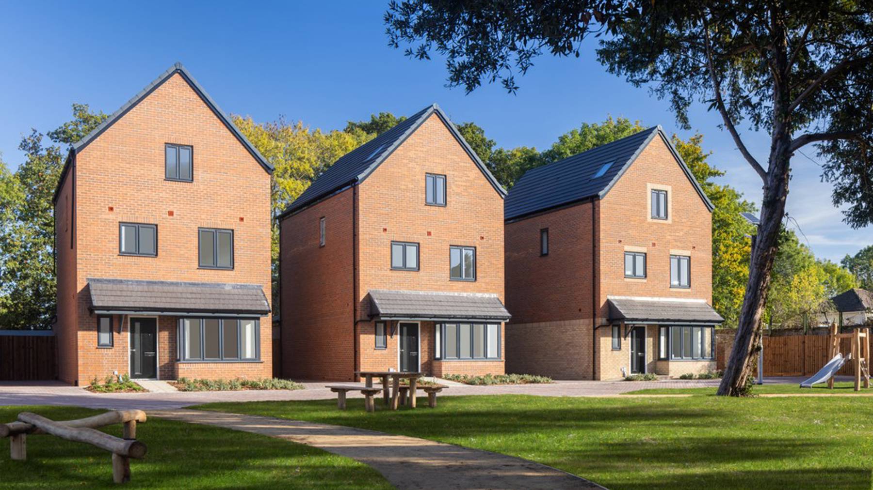 4 bedroom detached houses for sale Egham Surrey with green space