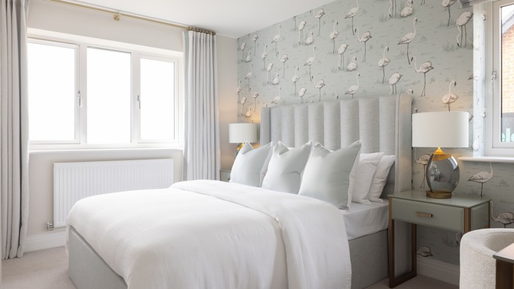Bedroom of house for sale at Worting Park. New homes for sale in Basingstoke