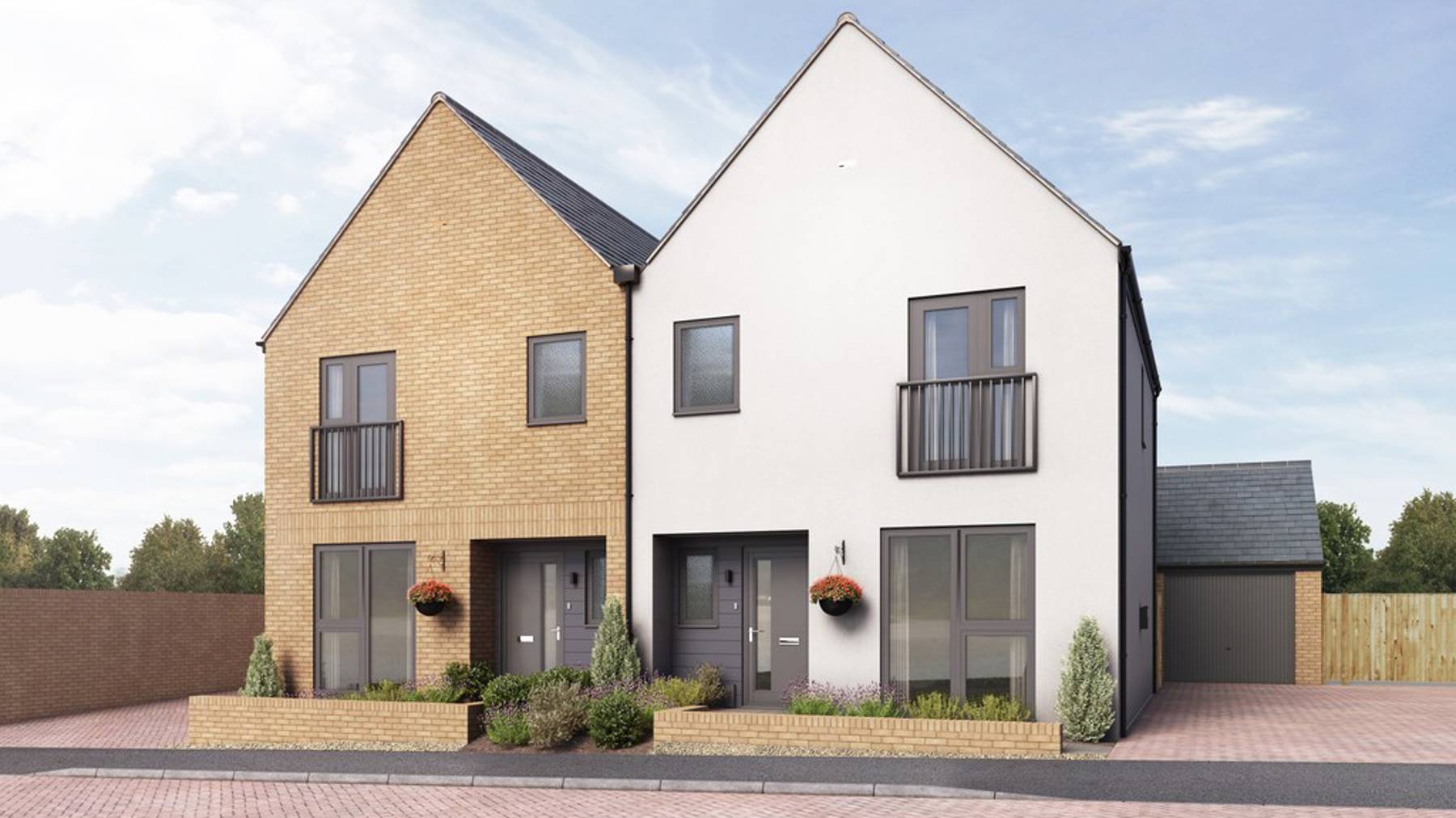 Computer Generated Image of houses for sale in Winchester