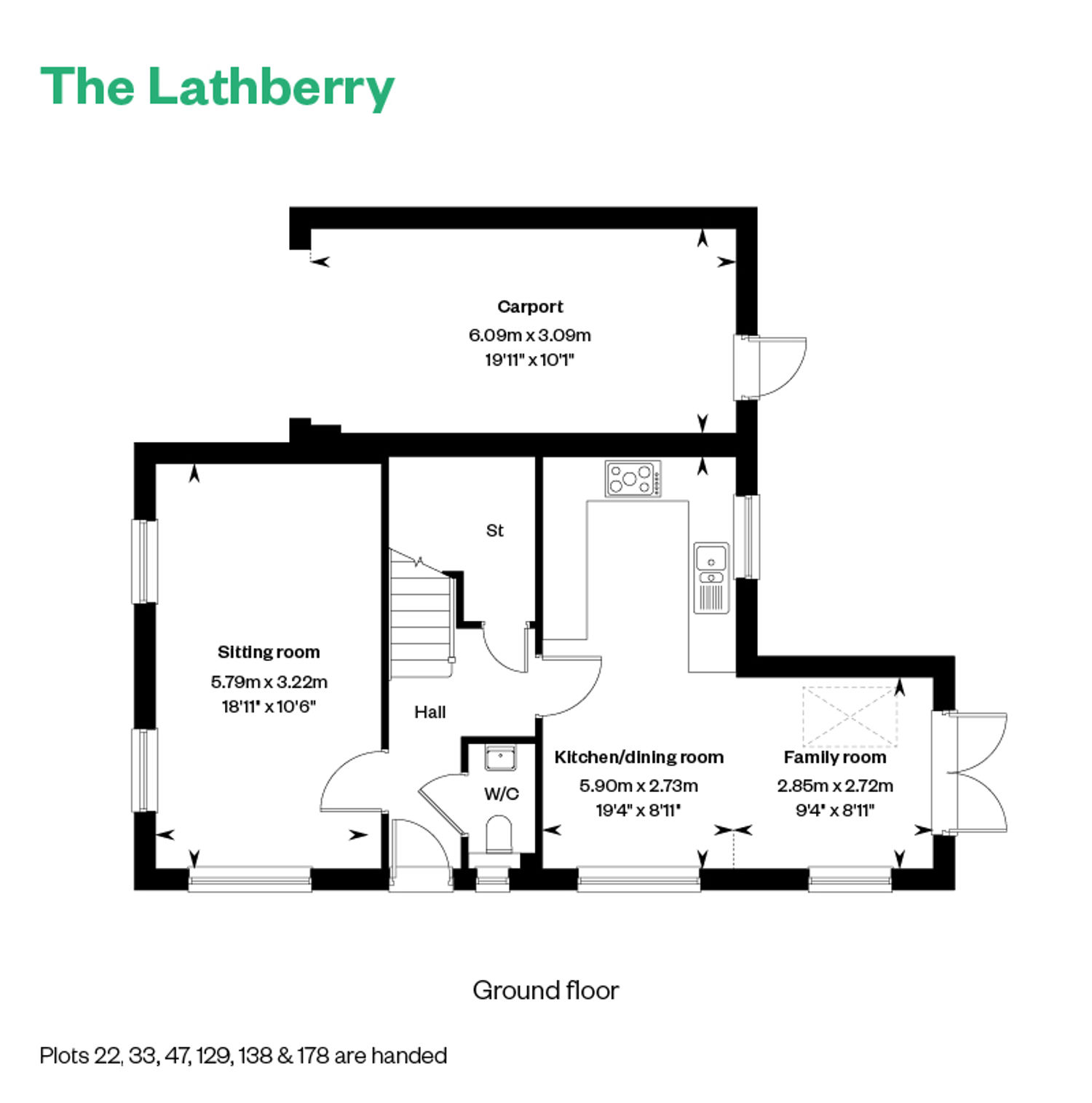 Floorplan of house for sale in Deepcut