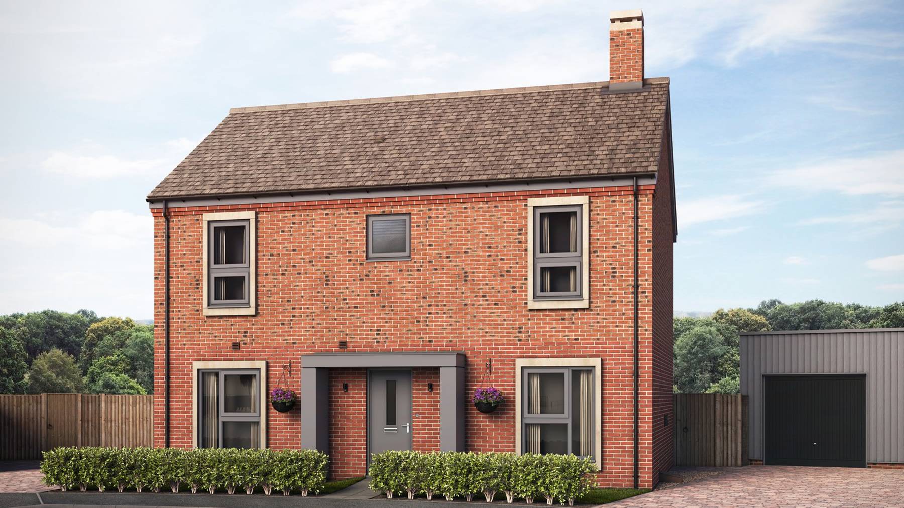 Computer Generated Image of The Magnolia. Houses for sale in Wimborne