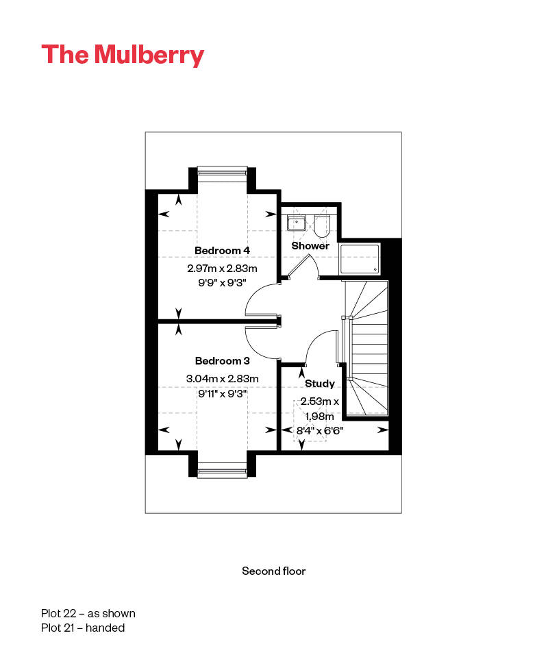 The Mulberry SF Floor Plan Ingatestone Grove, Essex