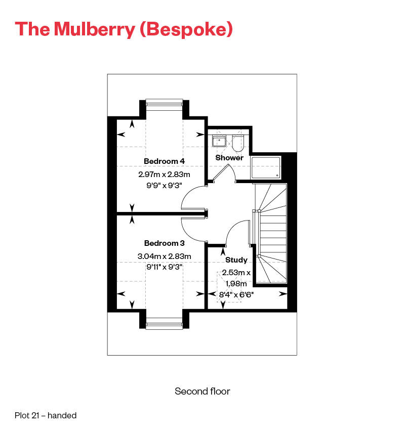 The Mulberry Bespoke SF Floor Plan Ingatestone Grove, Essex