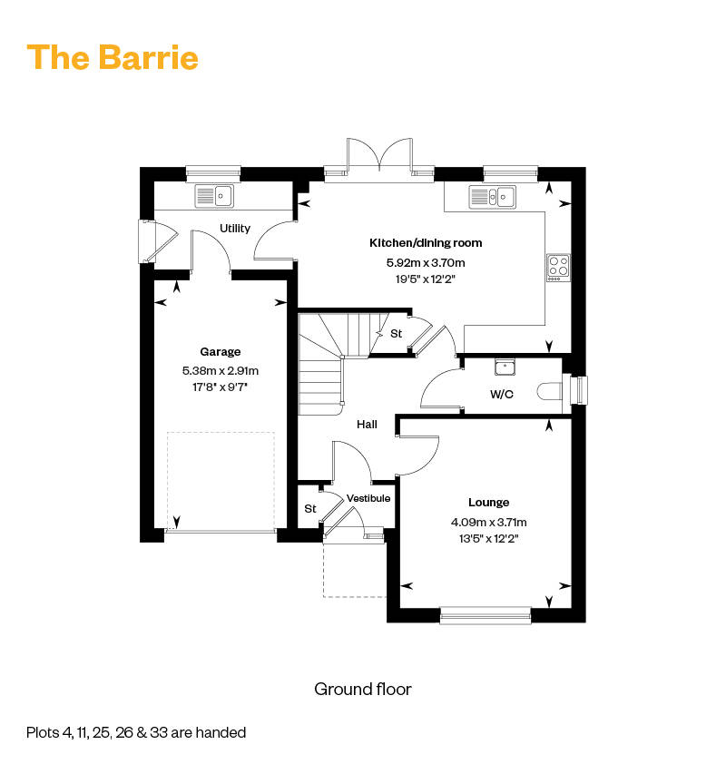 The Barrie ground floor floorplan