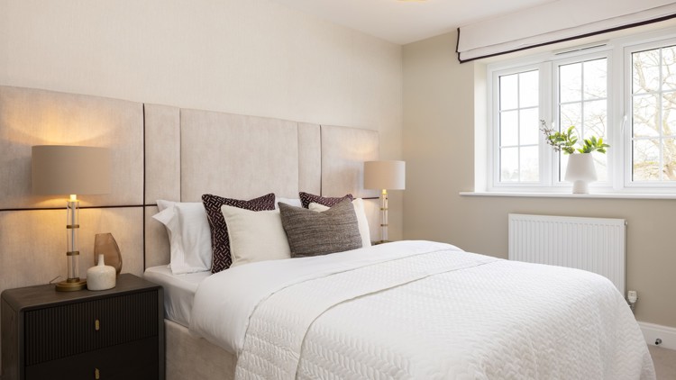 Bedroom of house for sale at Worting Park. New homes for sale in Basingstoke