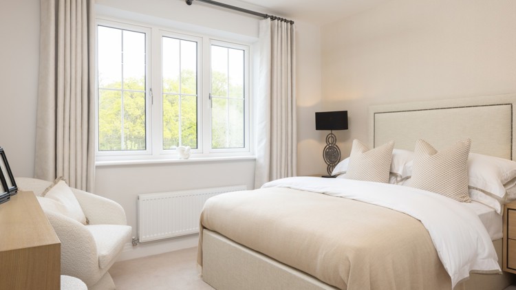 Bedroom of house for sale at Worting Park. New homes for sale in Basingstoke