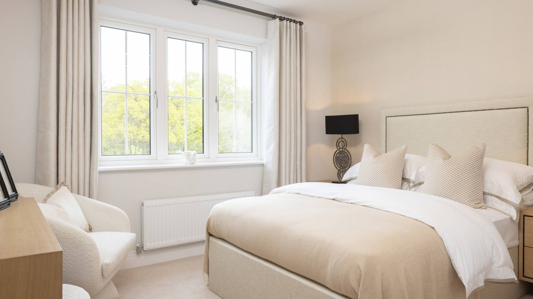 Bedroom of house for sale at Worting Park. New homes for sale in Basingstoke