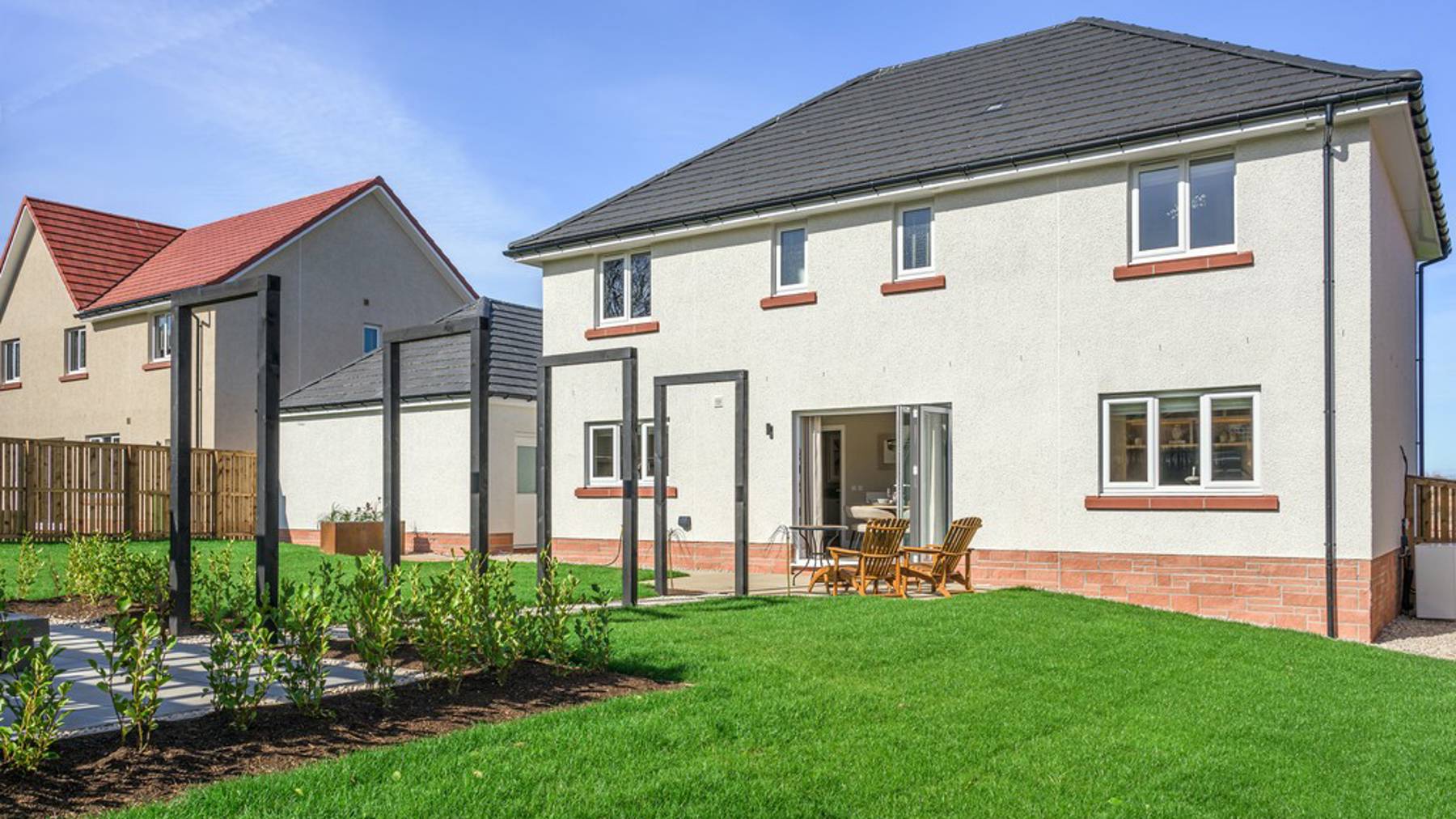 External Garden image of The Elliot showhome at Longbanks Green | Homes for sale in Dunbar
