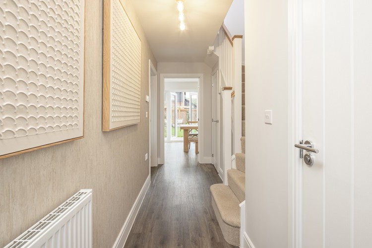 Blossom house type hallway, 3 bedroom house for sale in Bicester